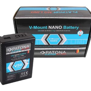 V-Mount Battery Platinum NANO V50 with 47Wh RED ARRI