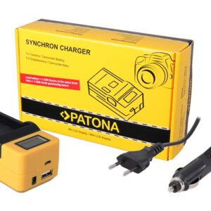 Synchron USB Charger Canon LPE6 LP-E6 with LCD