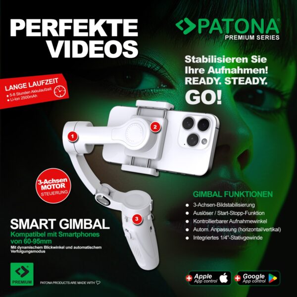 Premium 3-axis gimbal smartphone